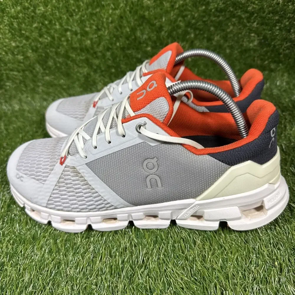 ON CLOUD Running CLOUDFLYER Men's SZ 10 Walking Running Shoes Gray/Flame Orange - Picture 3 of 12